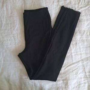 Lyssé Modern Fall Coquette Black Dressy Leggings Size Small